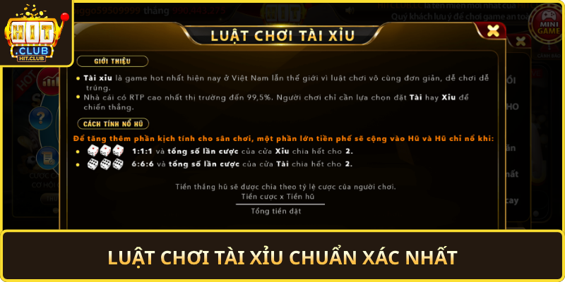 Luat Choi Tai Xiu Chuan Xac Nhat